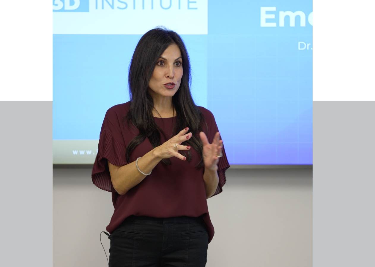 Dr. Nina Rios-Doria speaks at a 3D Coaching workshop